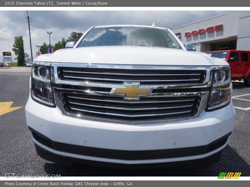 Summit White / Cocoa/Dune 2015 Chevrolet Tahoe LTZ