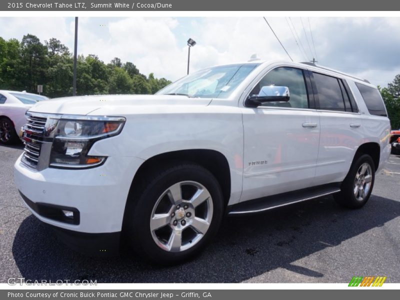 Summit White / Cocoa/Dune 2015 Chevrolet Tahoe LTZ