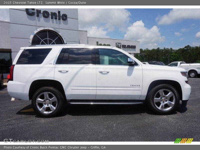 Summit White / Cocoa/Dune 2015 Chevrolet Tahoe LTZ