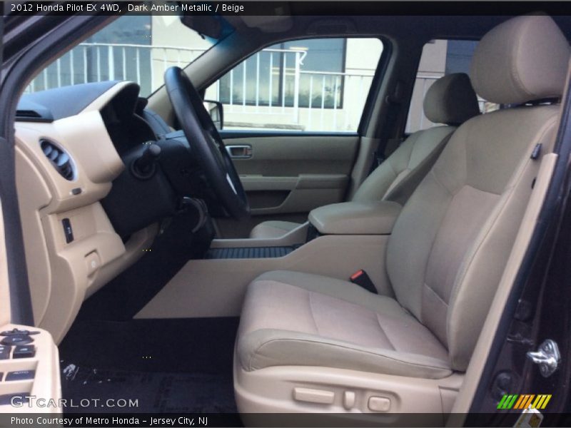 Dark Amber Metallic / Beige 2012 Honda Pilot EX 4WD
