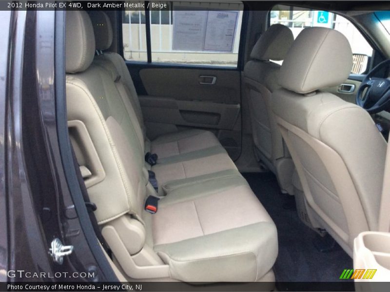 Dark Amber Metallic / Beige 2012 Honda Pilot EX 4WD