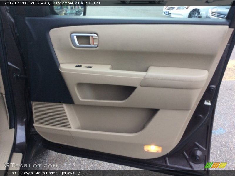 Dark Amber Metallic / Beige 2012 Honda Pilot EX 4WD