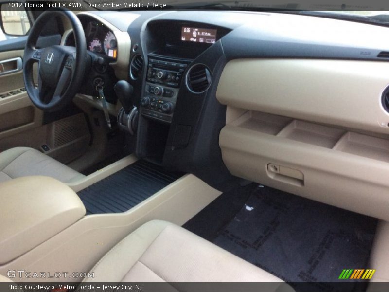 Dark Amber Metallic / Beige 2012 Honda Pilot EX 4WD