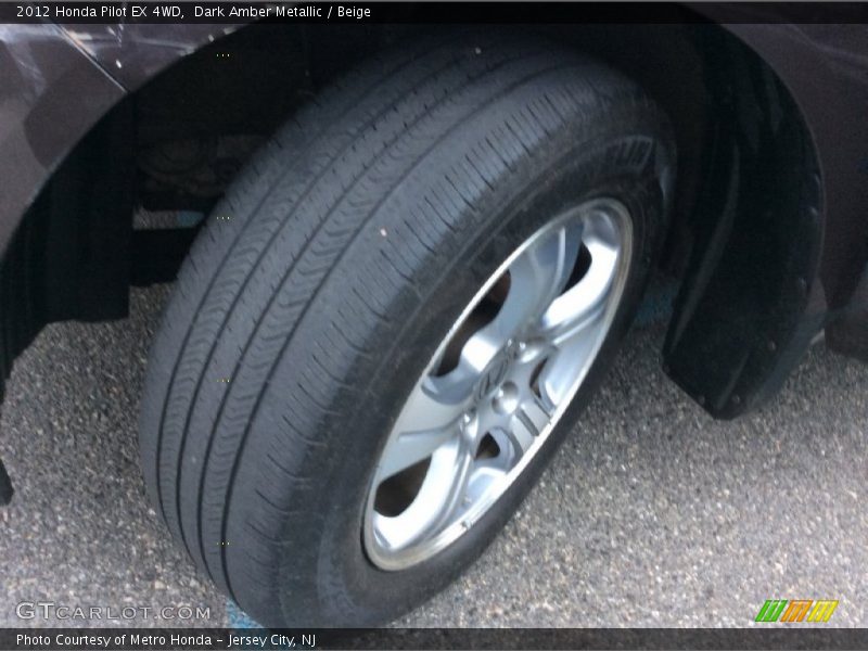 Dark Amber Metallic / Beige 2012 Honda Pilot EX 4WD