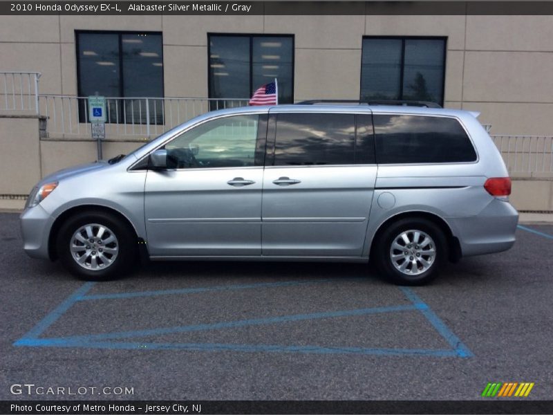 Alabaster Silver Metallic / Gray 2010 Honda Odyssey EX-L