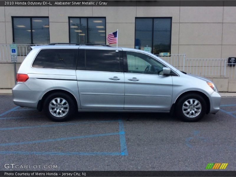 Alabaster Silver Metallic / Gray 2010 Honda Odyssey EX-L