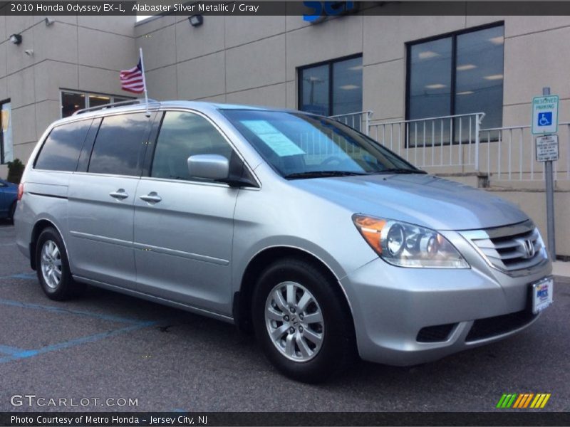 Alabaster Silver Metallic / Gray 2010 Honda Odyssey EX-L