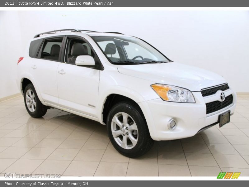 Blizzard White Pearl / Ash 2012 Toyota RAV4 Limited 4WD
