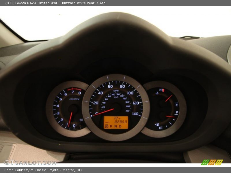 Blizzard White Pearl / Ash 2012 Toyota RAV4 Limited 4WD