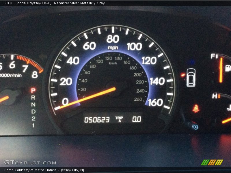 Alabaster Silver Metallic / Gray 2010 Honda Odyssey EX-L