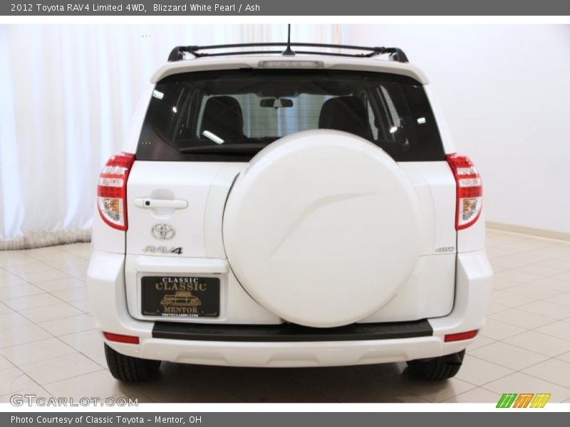 Blizzard White Pearl / Ash 2012 Toyota RAV4 Limited 4WD