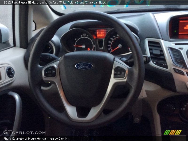 Oxford White / Light Stone/Charcoal Black 2012 Ford Fiesta SE Hatchback