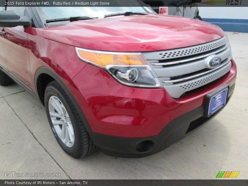 Ruby Red / Medium Light Stone 2015 Ford Explorer FWD