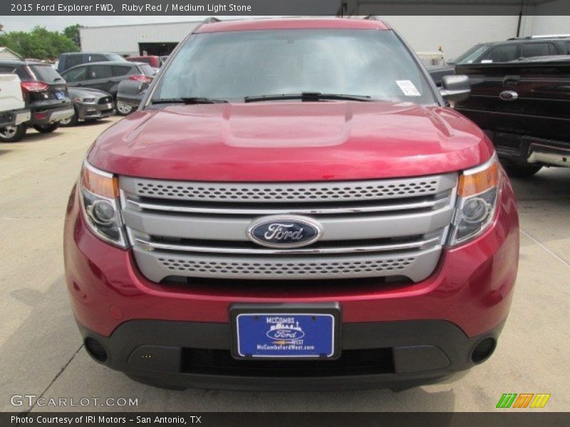 Ruby Red / Medium Light Stone 2015 Ford Explorer FWD