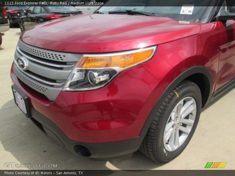 Ruby Red / Medium Light Stone 2015 Ford Explorer FWD