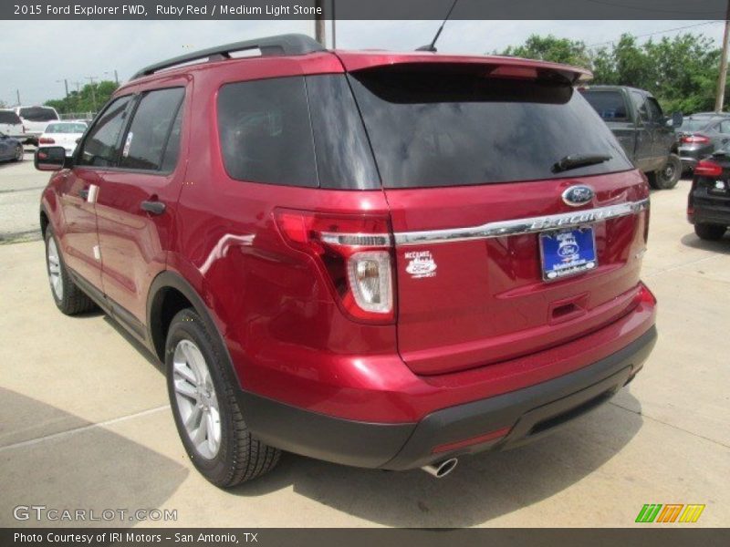 Ruby Red / Medium Light Stone 2015 Ford Explorer FWD