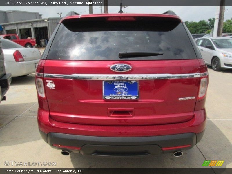 Ruby Red / Medium Light Stone 2015 Ford Explorer FWD