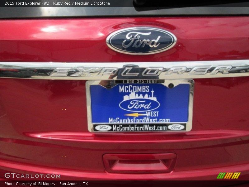 Ruby Red / Medium Light Stone 2015 Ford Explorer FWD