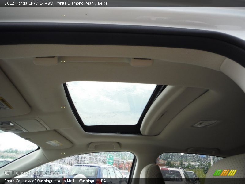 White Diamond Pearl / Beige 2012 Honda CR-V EX 4WD