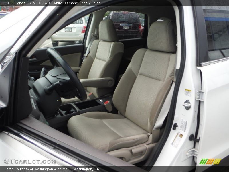 White Diamond Pearl / Beige 2012 Honda CR-V EX 4WD