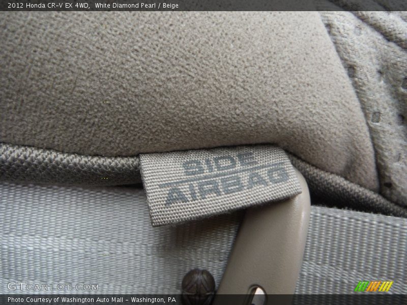 White Diamond Pearl / Beige 2012 Honda CR-V EX 4WD