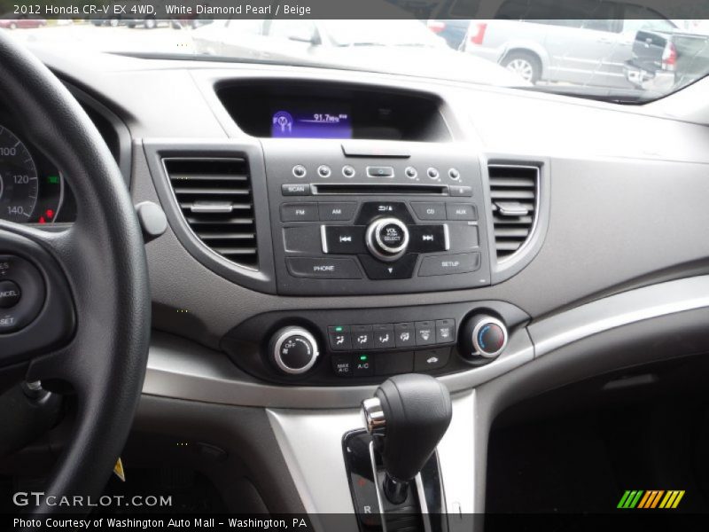 White Diamond Pearl / Beige 2012 Honda CR-V EX 4WD