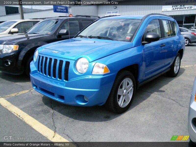 Surf Blue Pearl / Dark Slate Gray/Medium Slate Gray 2009 Jeep Compass Sport