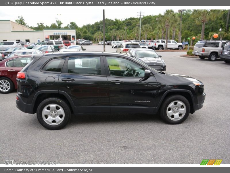 Brilliant Black Crystal Pearl / Iceland - Black/Iceland Gray 2014 Jeep Cherokee Sport 4x4