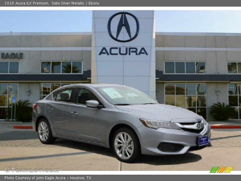 Slate Silver Metallic / Ebony 2016 Acura ILX Premium