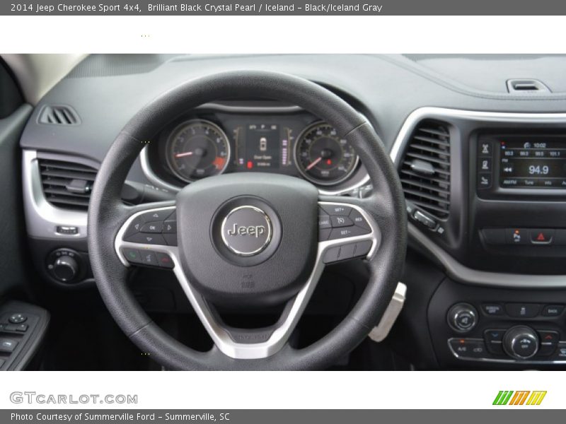 Brilliant Black Crystal Pearl / Iceland - Black/Iceland Gray 2014 Jeep Cherokee Sport 4x4
