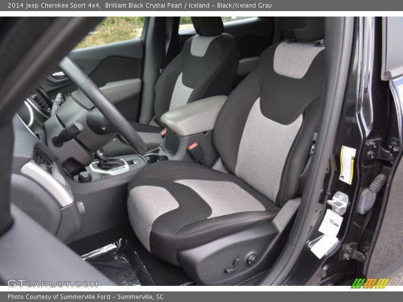 Brilliant Black Crystal Pearl / Iceland - Black/Iceland Gray 2014 Jeep Cherokee Sport 4x4