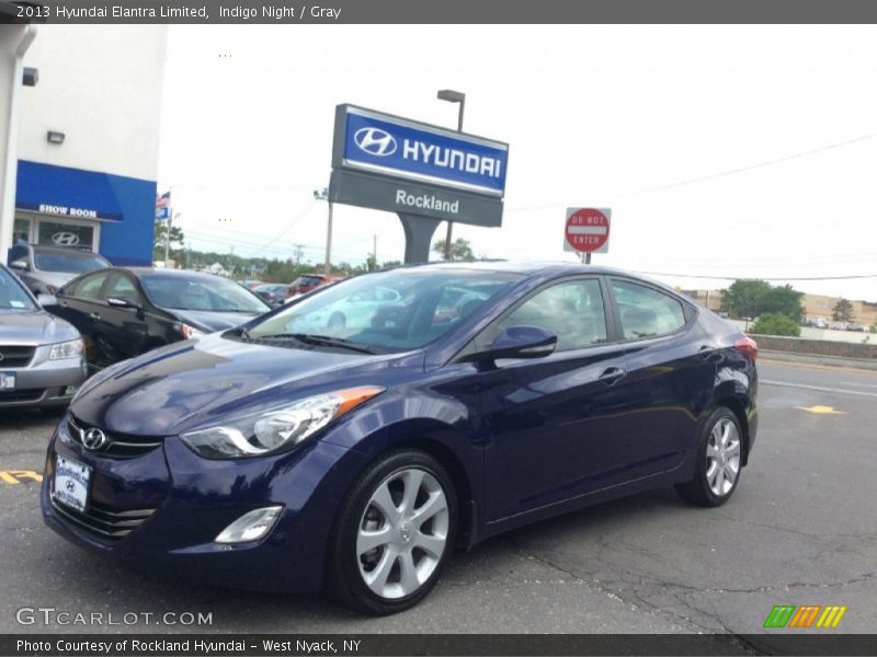 Indigo Night / Gray 2013 Hyundai Elantra Limited