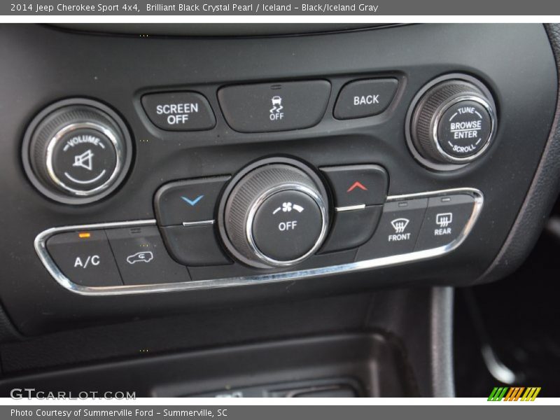 Brilliant Black Crystal Pearl / Iceland - Black/Iceland Gray 2014 Jeep Cherokee Sport 4x4
