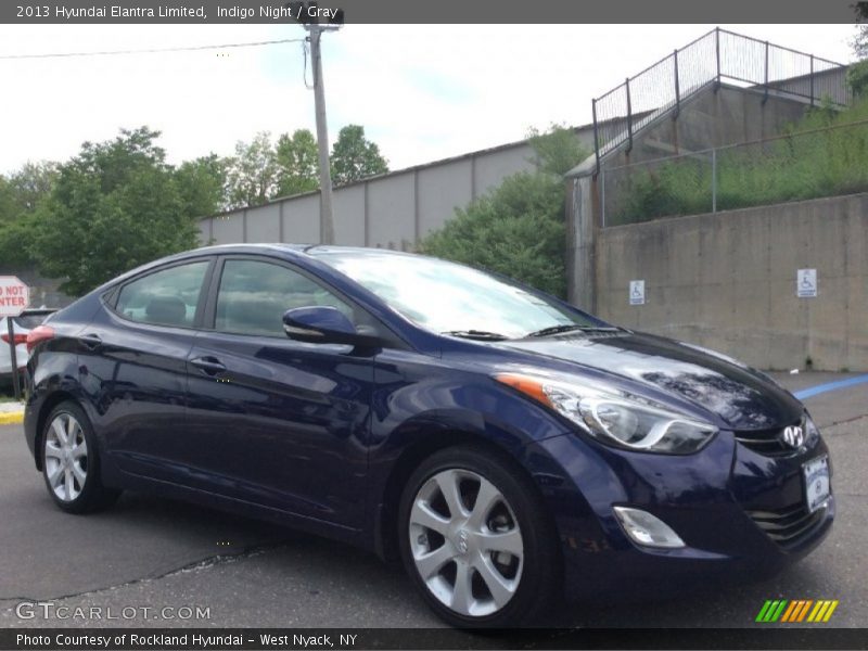 Indigo Night / Gray 2013 Hyundai Elantra Limited