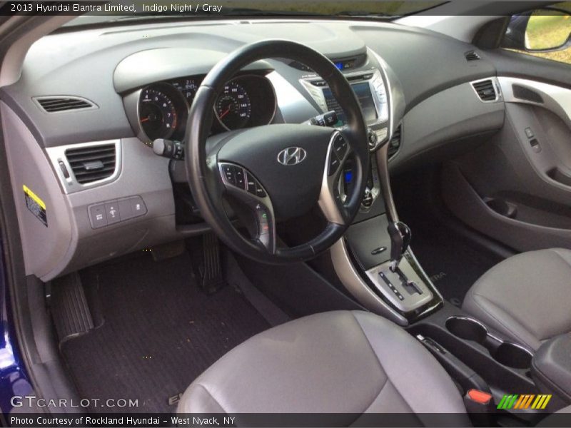 Indigo Night / Gray 2013 Hyundai Elantra Limited