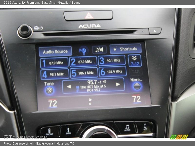Slate Silver Metallic / Ebony 2016 Acura ILX Premium