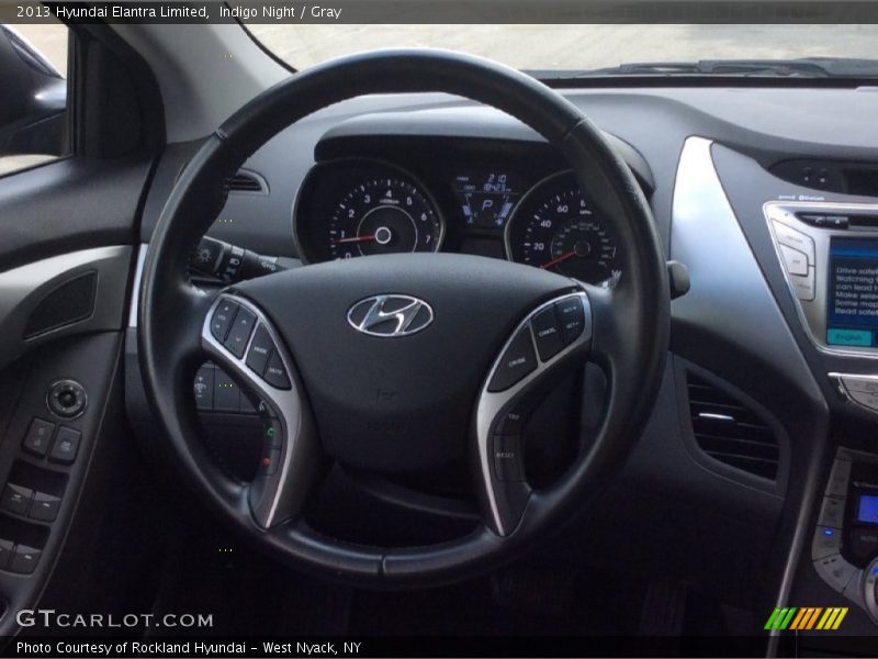 Indigo Night / Gray 2013 Hyundai Elantra Limited