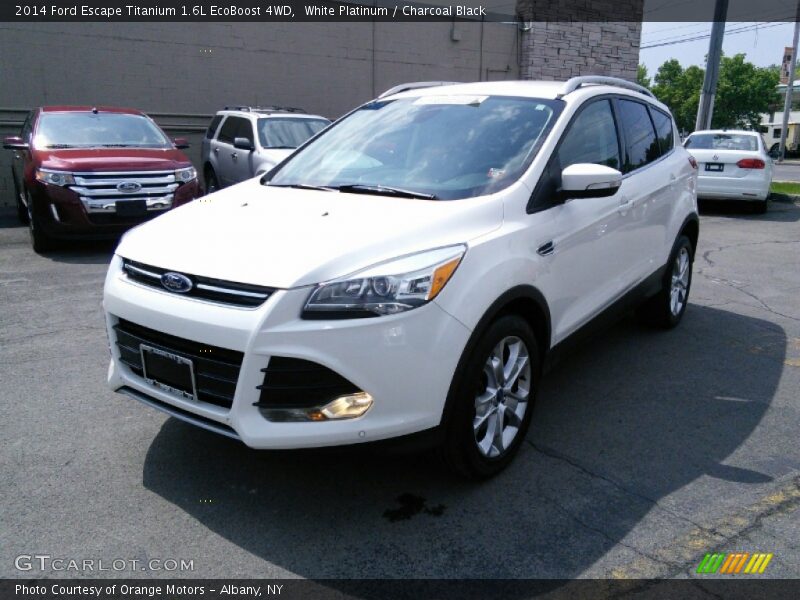 White Platinum / Charcoal Black 2014 Ford Escape Titanium 1.6L EcoBoost 4WD