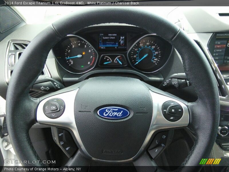 White Platinum / Charcoal Black 2014 Ford Escape Titanium 1.6L EcoBoost 4WD
