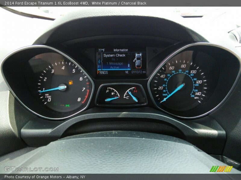 White Platinum / Charcoal Black 2014 Ford Escape Titanium 1.6L EcoBoost 4WD
