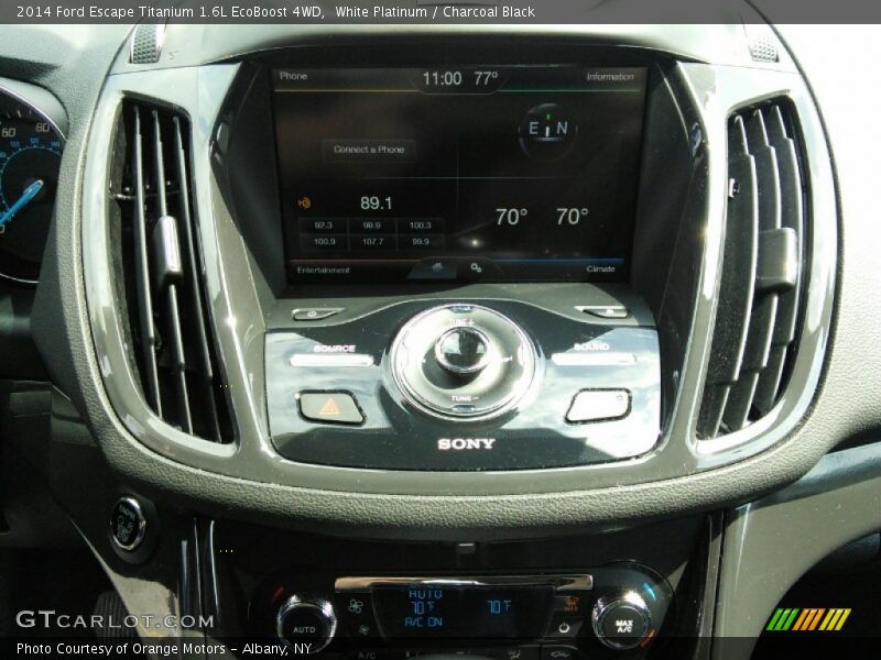 White Platinum / Charcoal Black 2014 Ford Escape Titanium 1.6L EcoBoost 4WD