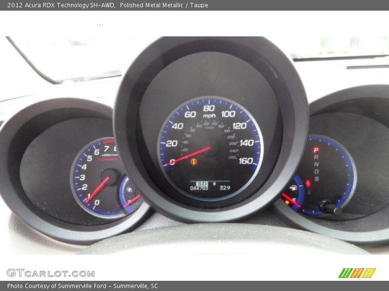 Polished Metal Metallic / Taupe 2012 Acura RDX Technology SH-AWD