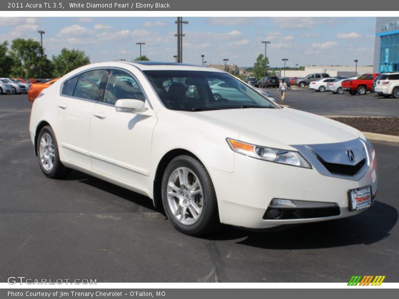 White Diamond Pearl / Ebony Black 2011 Acura TL 3.5