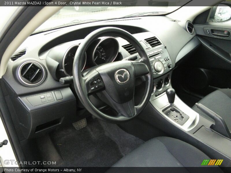 Crystal White Pearl Mica / Black 2011 Mazda MAZDA3 i Sport 4 Door