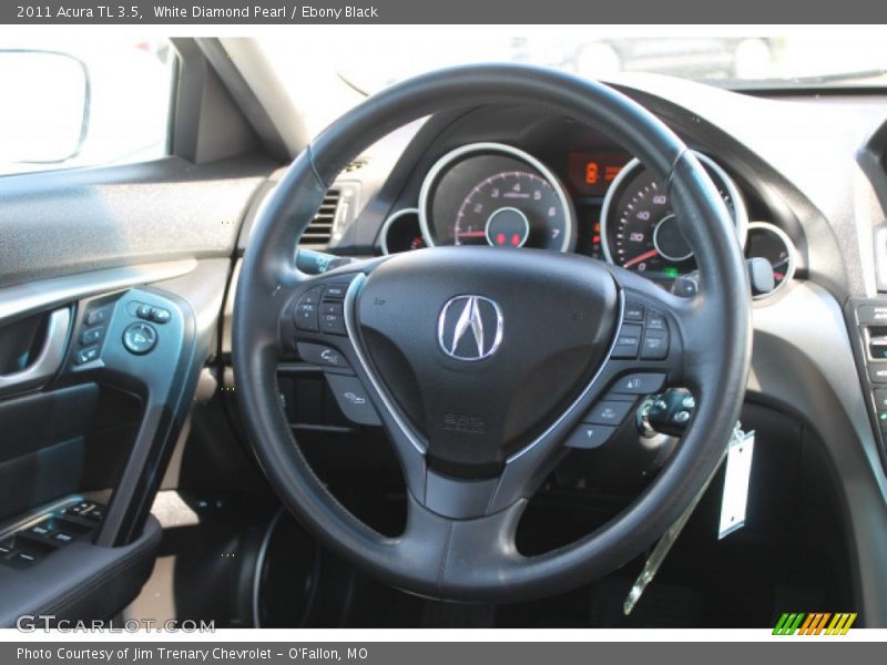 White Diamond Pearl / Ebony Black 2011 Acura TL 3.5