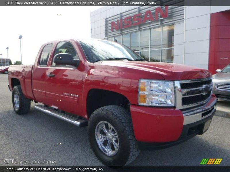 Victory Red / Light Titanium/Ebony 2010 Chevrolet Silverado 1500 LT Extended Cab 4x4