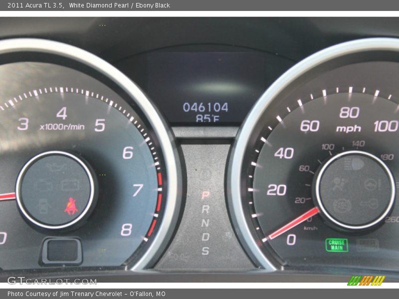 White Diamond Pearl / Ebony Black 2011 Acura TL 3.5