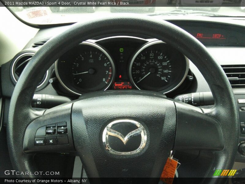 Crystal White Pearl Mica / Black 2011 Mazda MAZDA3 i Sport 4 Door