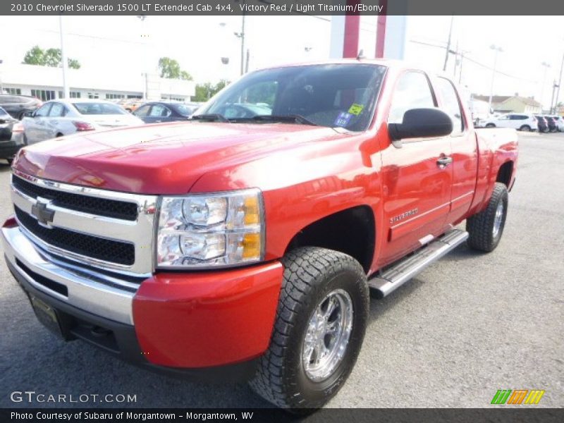 Victory Red / Light Titanium/Ebony 2010 Chevrolet Silverado 1500 LT Extended Cab 4x4