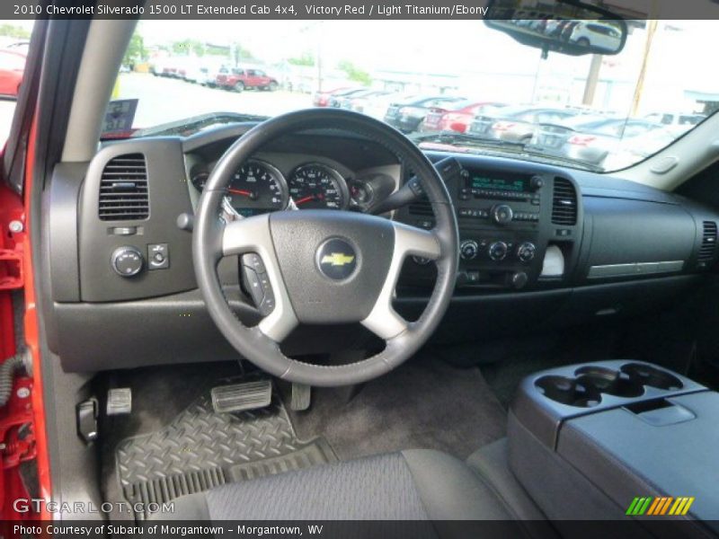 Victory Red / Light Titanium/Ebony 2010 Chevrolet Silverado 1500 LT Extended Cab 4x4